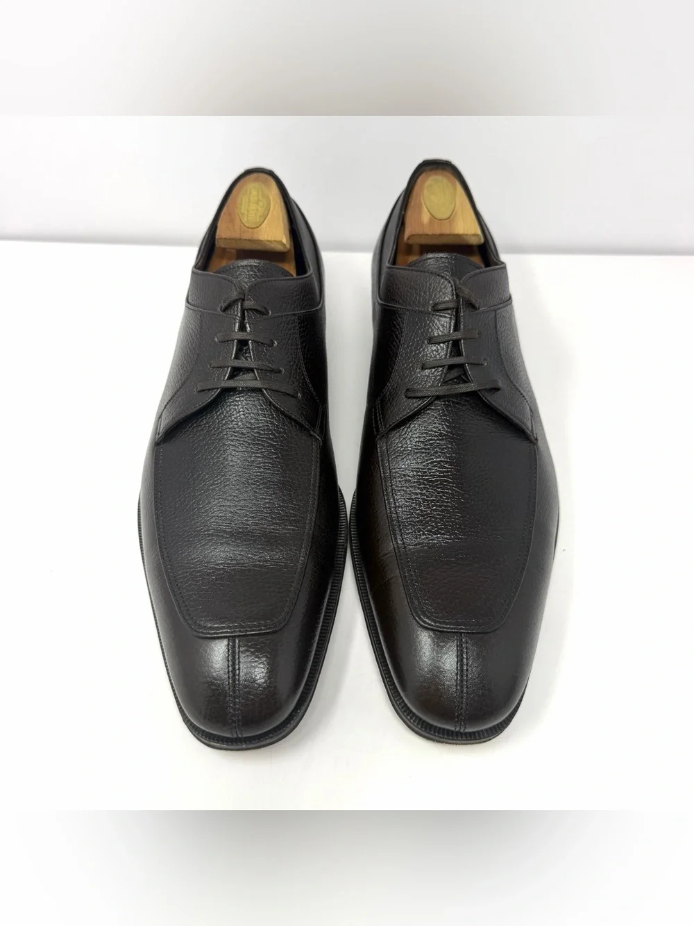 Men's Classic Brown Leather Dress Shoes - Lace-Up Oxford
